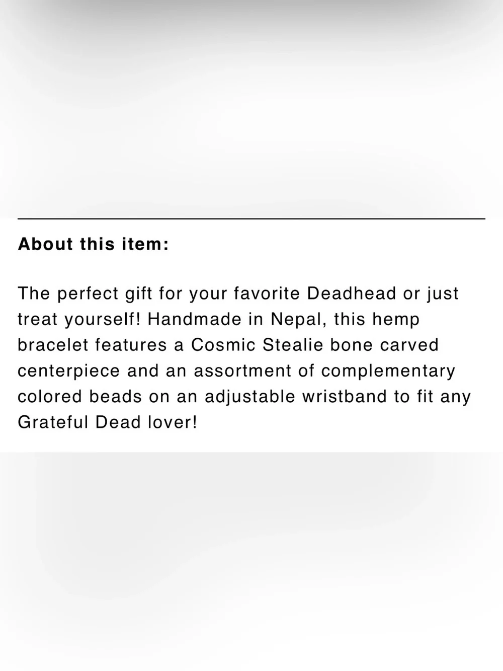 Grateful Dead Cosmic Stealie Bone Bead Bracelet NWT